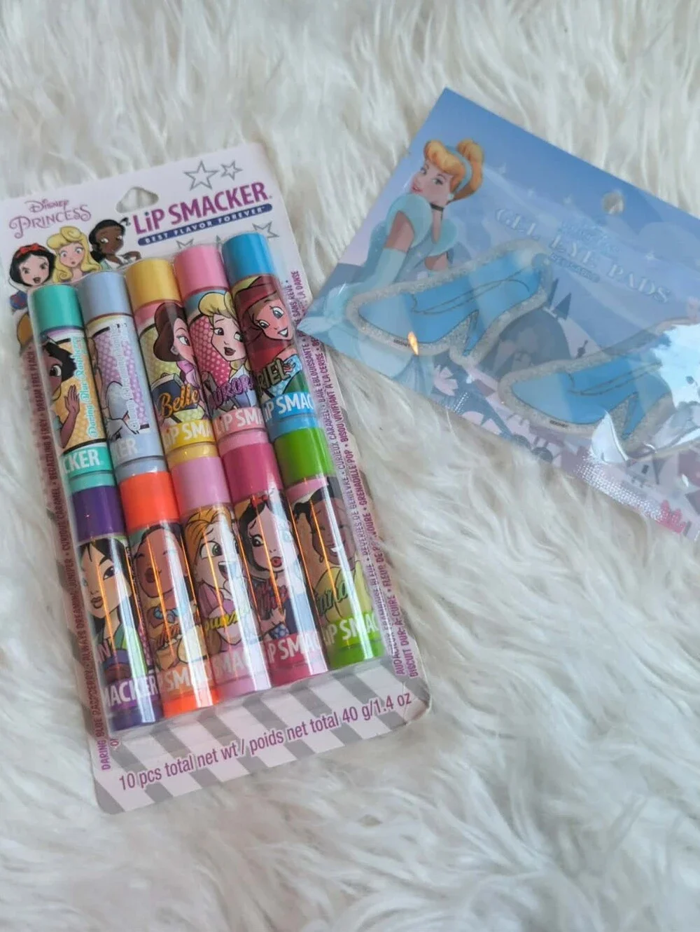 Nwt Disney Princess Lip Smacker Set - Blue, Pink, Purple, Green, Yellow, Orange